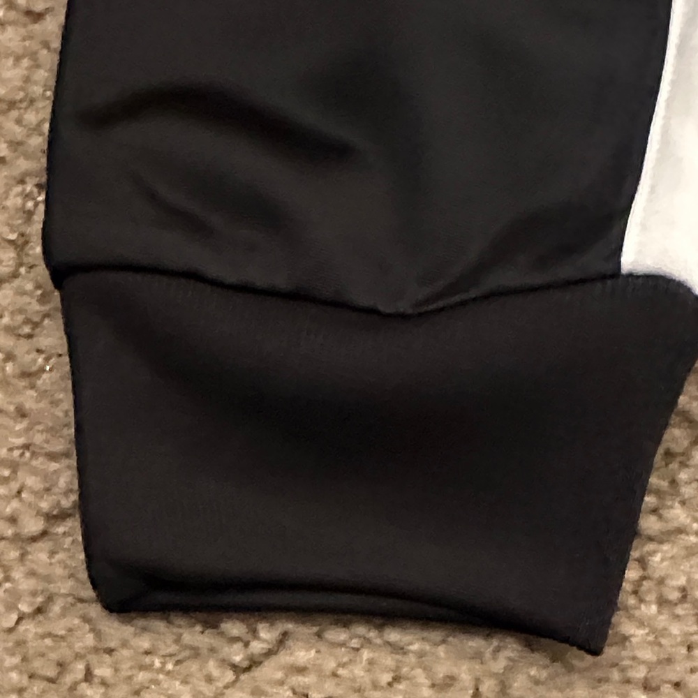 Adidas Mens Long Sleeve Full Zip Up Athletic Track Jacket Black White Size S - Picture 7 of 9